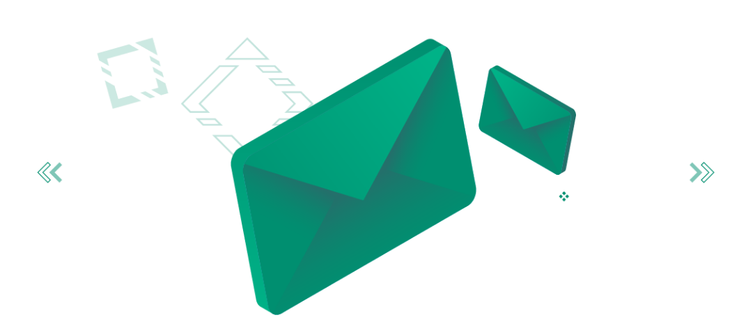 Newsletter image showing floating letters